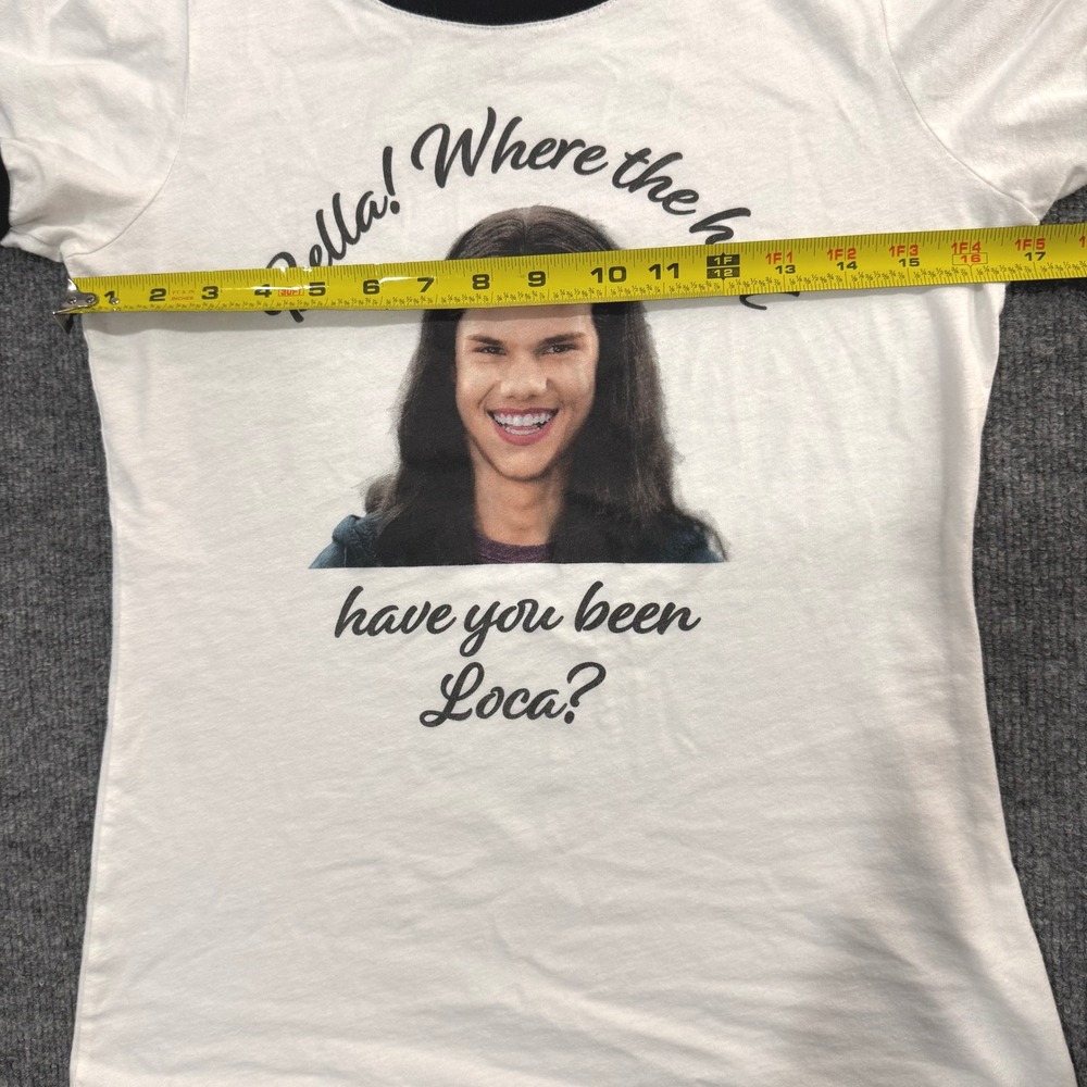 Hot Topic Twilight Jacob Black Where The Hell Have You Been Loca Ringer Tee Med - Picture 7 of 8